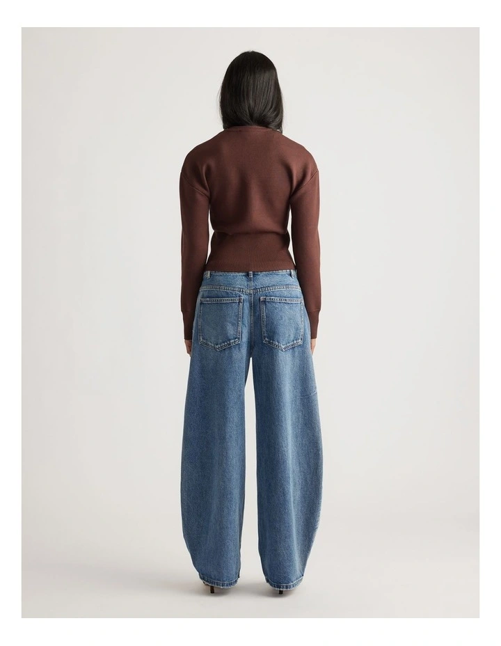 Jordyn Cinched Cardigan in Rich Mocha image 2