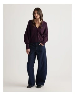 Margot Knit Cardigan in Burgundy