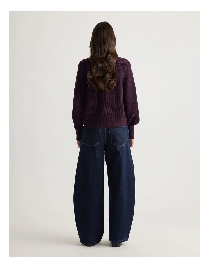 Margot Knit Cardigan in Burgundy image 2