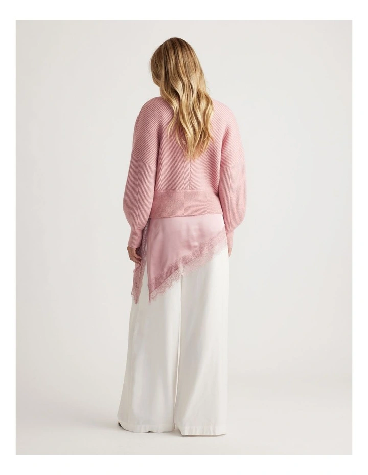 Harper Crossover Jumper in Peony Pink image 2