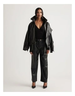 Tabitha Belted Pant in Black