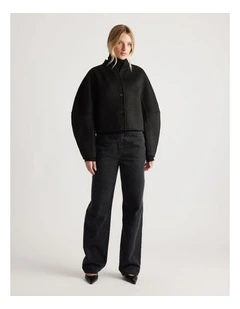 Stevie Barrel Sleeve Jacket in Black