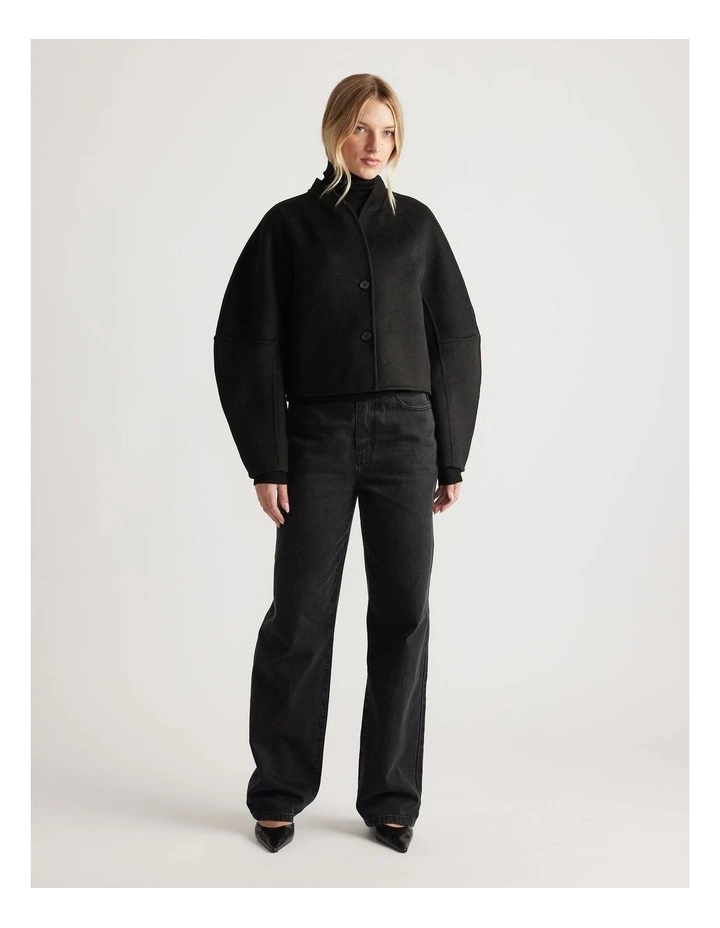 Stevie Barrel Sleeve Jacket in Black image 1