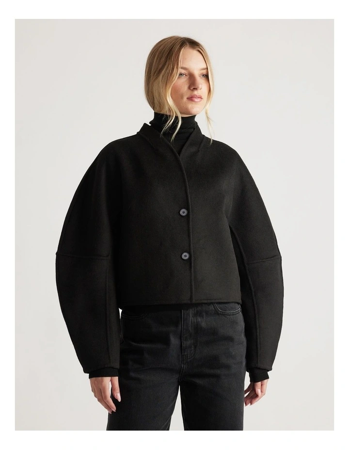 Stevie Barrel Sleeve Jacket in Black image 3