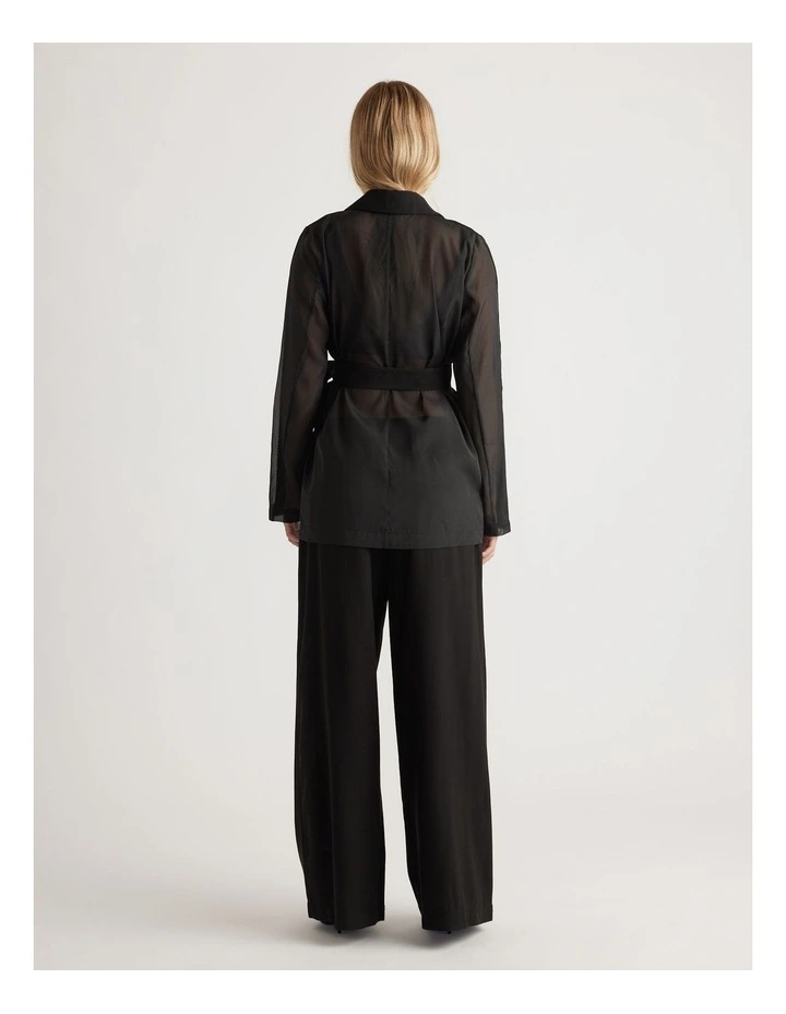 Elena Organza Back Blazer in Black image 2