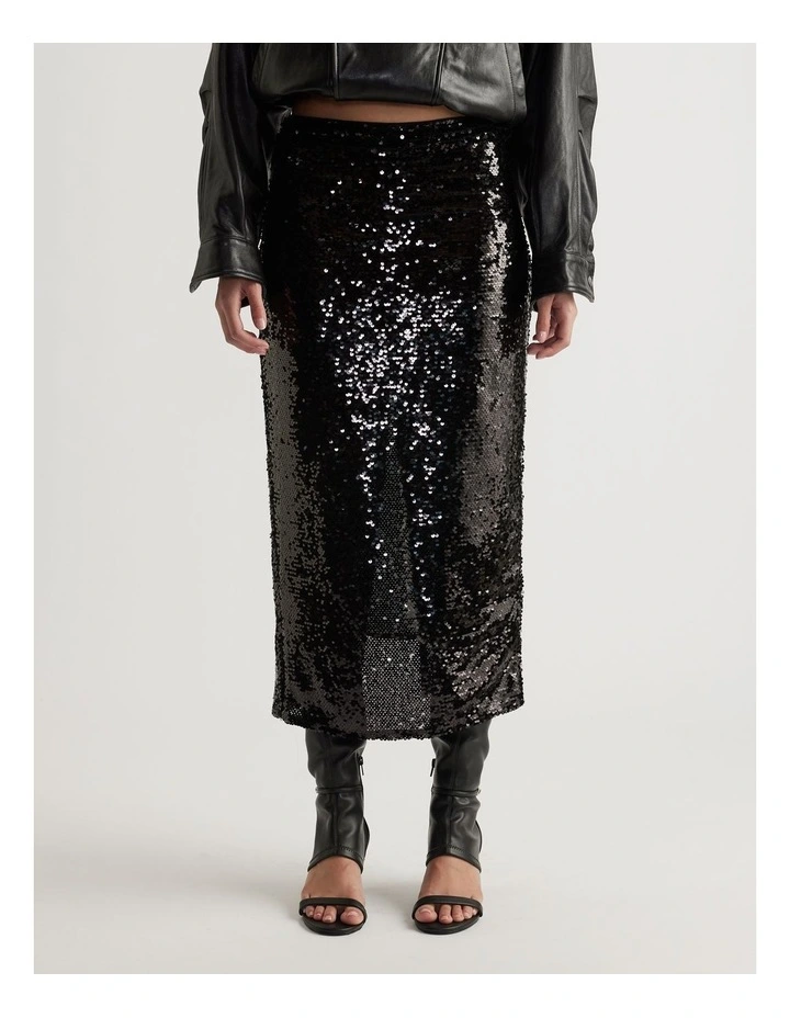 Selena Sequin Maxi Skirt image 3