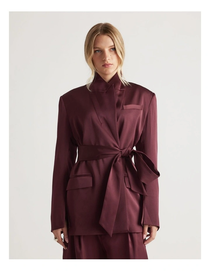 Sadie Satin Wrap Blazer image 3