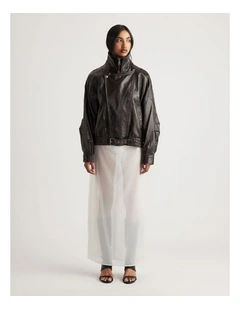 Tyra Organza Maxi Skirt in Ivory