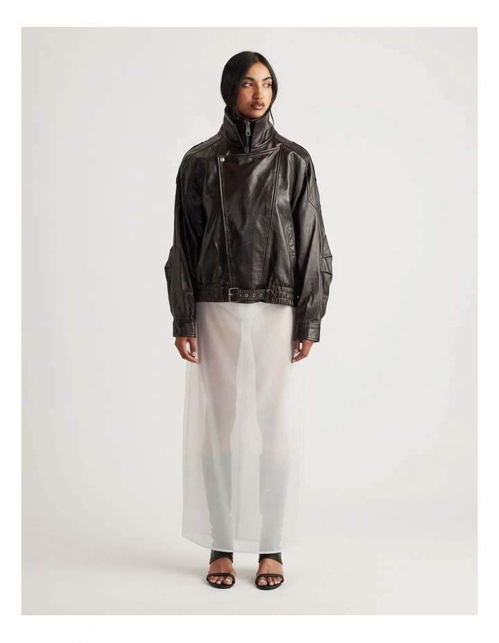 Tyra Organza Maxi Skirt in Ivory image 1