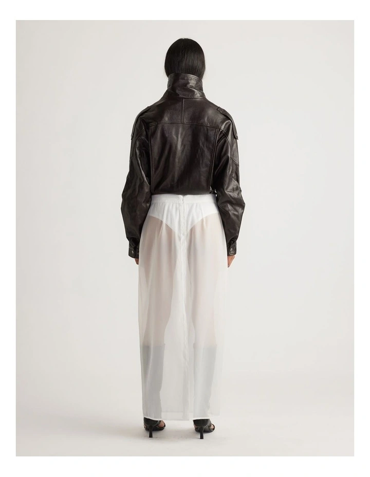 Tyra Organza Maxi Skirt in Ivory image 2