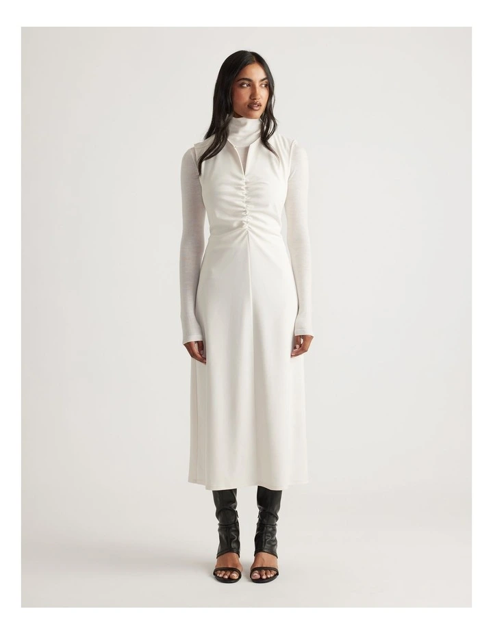 Rachel Ruched Front Midi Dress image 1