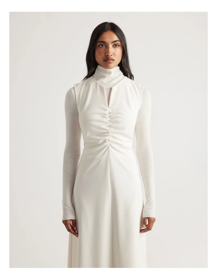 Rachel Ruched Front Midi Dress image 3
