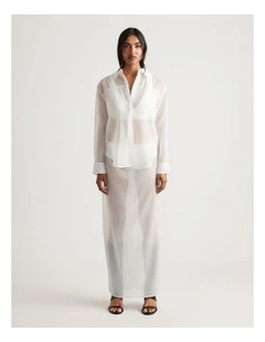 Tyra Organza Shirt in Cream