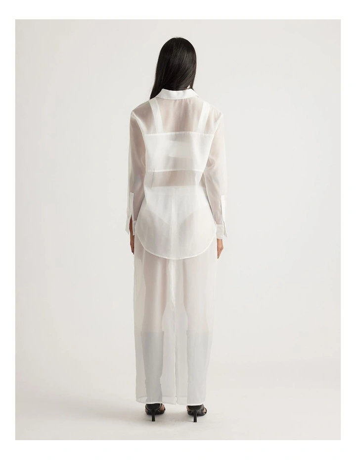 Tyra Organza Shirt in Cream image 2