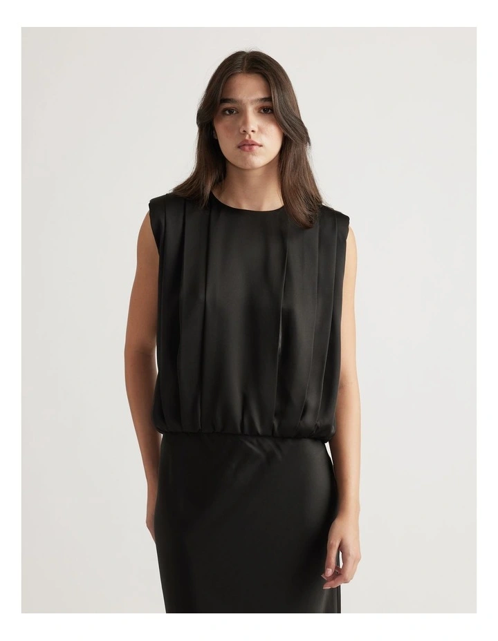 Jessie Bubble Top in Black image 3