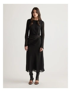 Chelsea Georgette Maxi Dress in Black