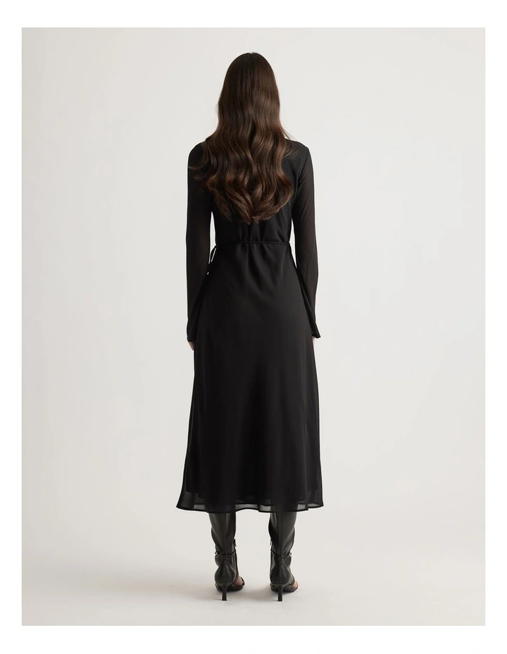 Chelsea Georgette Maxi Dress in Black image 2