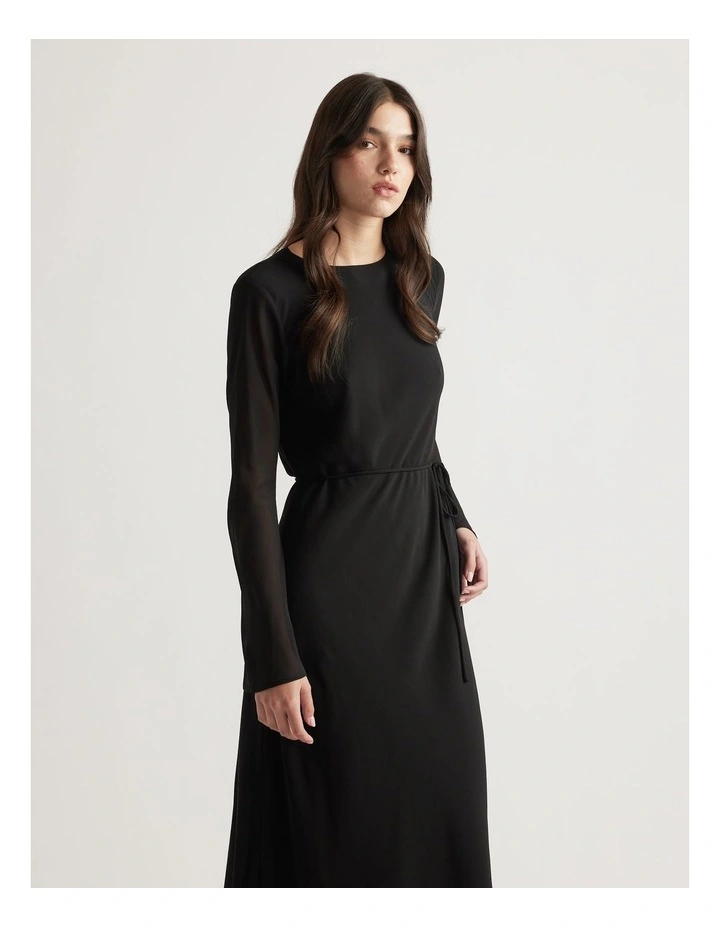Chelsea Georgette Maxi Dress in Black image 3