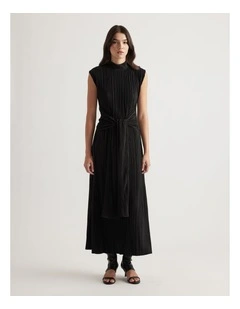 Taylor Tie Waist Maxi Dress in Black