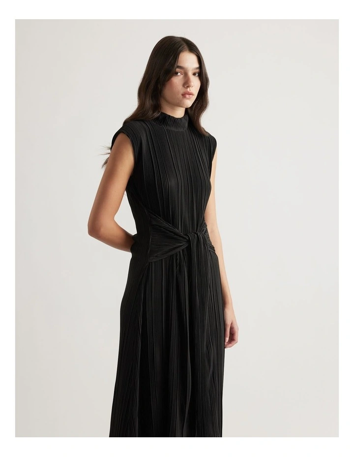 Taylor Tie Waist Maxi Dress in Black image 3