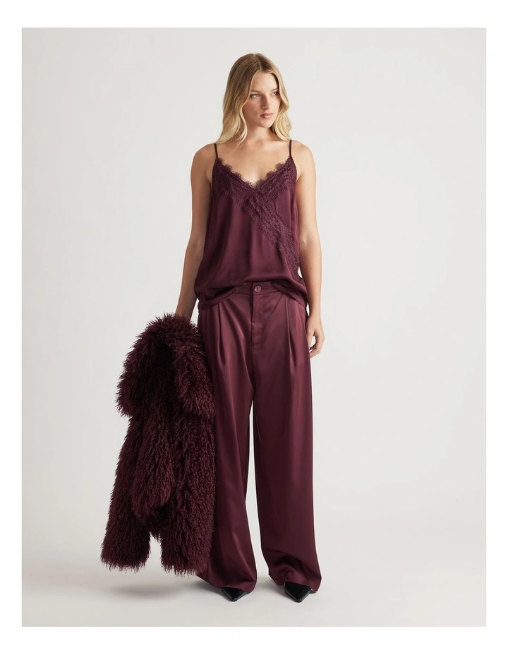 Bella Lace Cami in Plum image 1