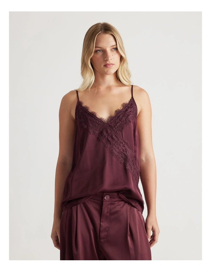 Bella Lace Cami in Plum image 3