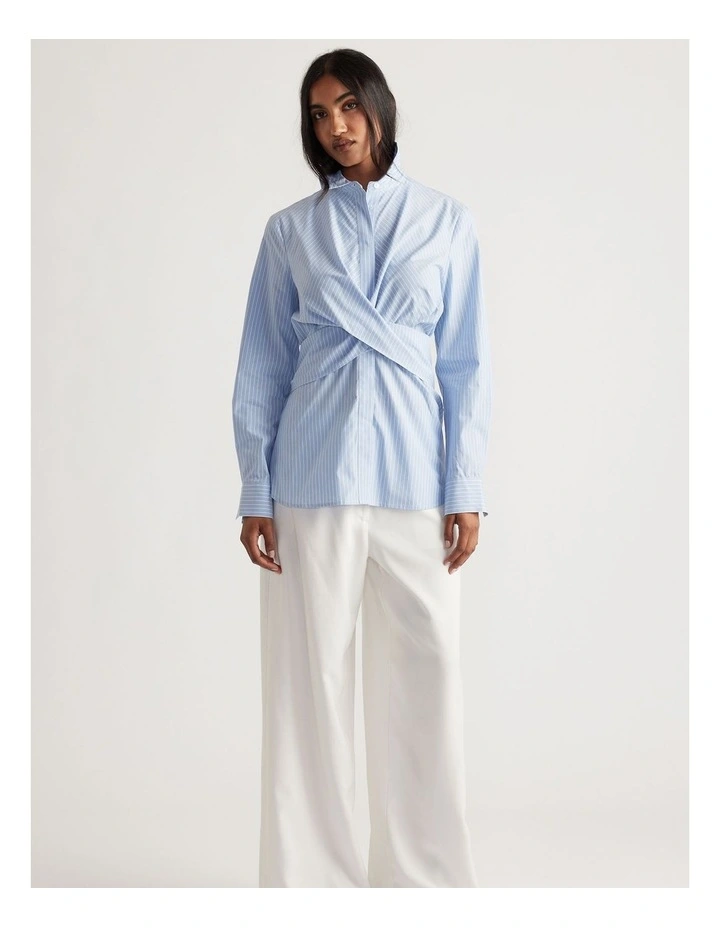 Molly Tie Shirt in Blue image 1