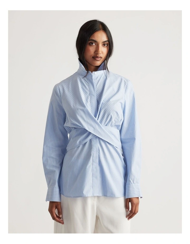 Molly Tie Shirt in Blue image 3