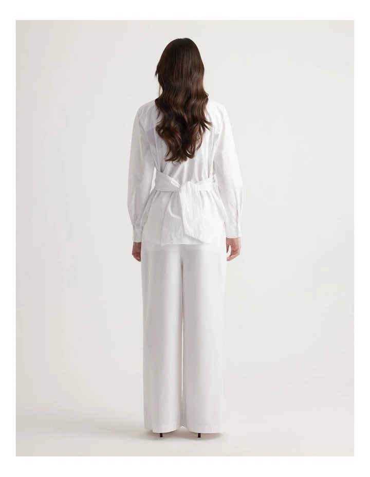 Molly Tie Shirt in White image 2