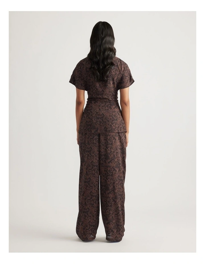 Ilaria Georgette Tie Tunic Top in Assorted image 2
