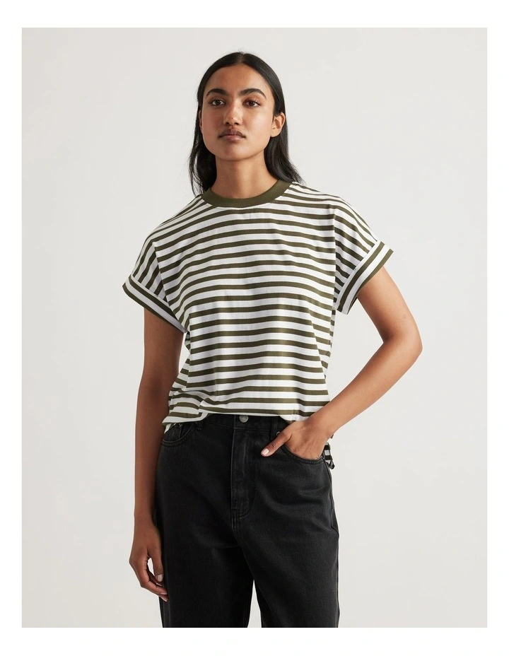 Chloe Crew Tee in Green image 3