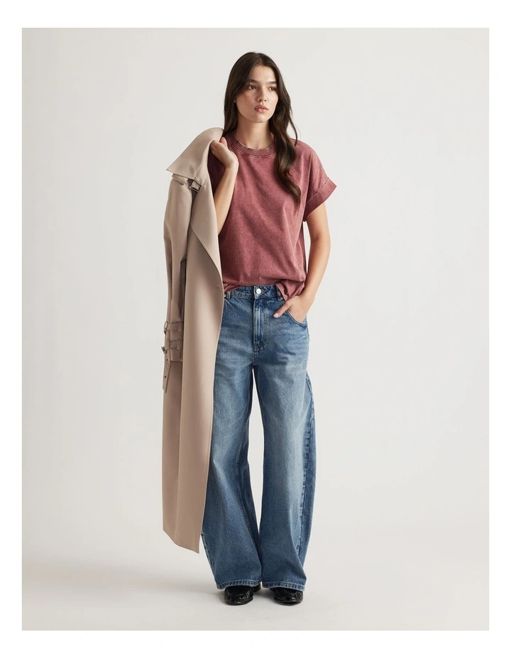 Chloe Crew Tee in Red image 1