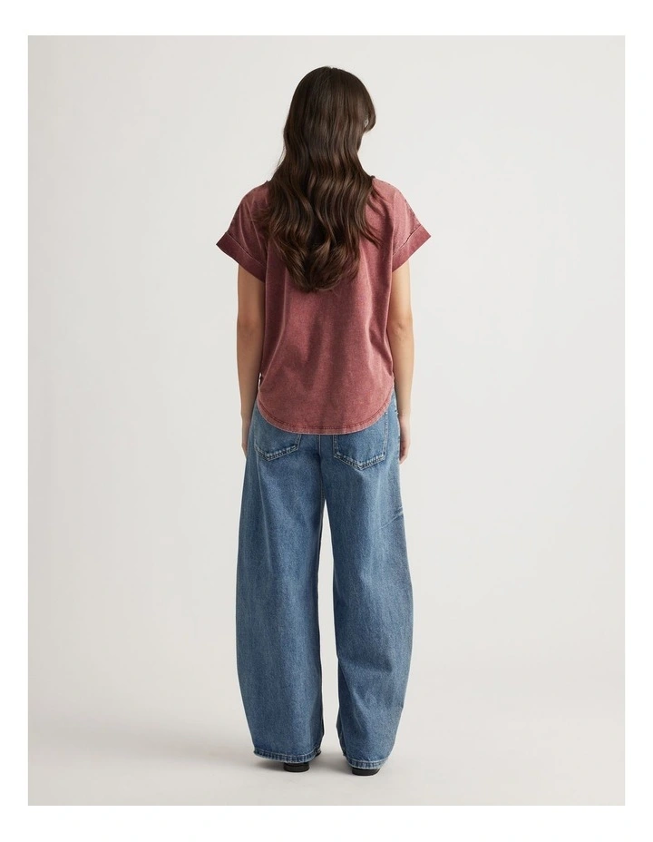 Chloe Crew Tee in Red image 2