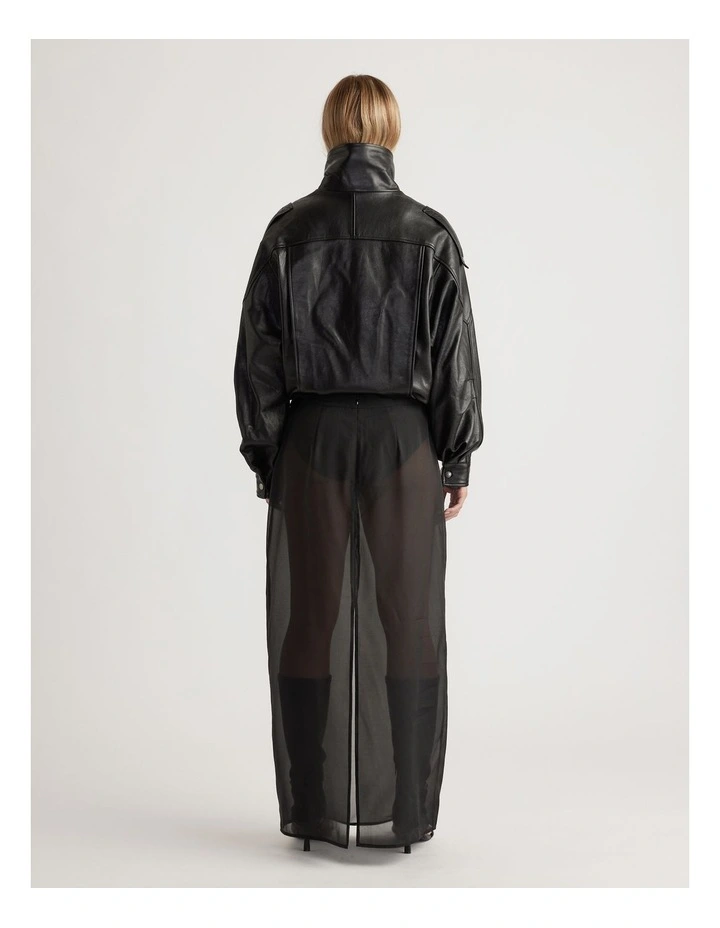 Tyra Organza Maxi Skirt in Black image 2