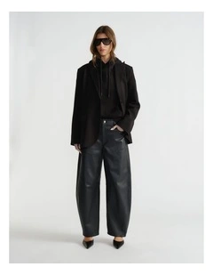 Coated Horseshoe Pant in Black