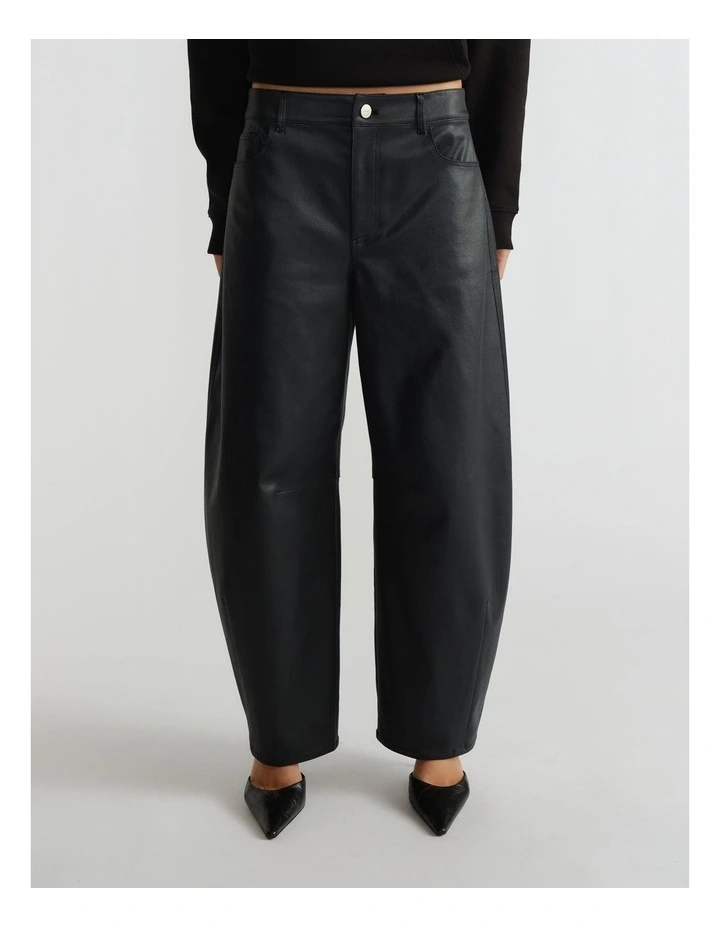 Coated Horseshoe Pant in Black image 3