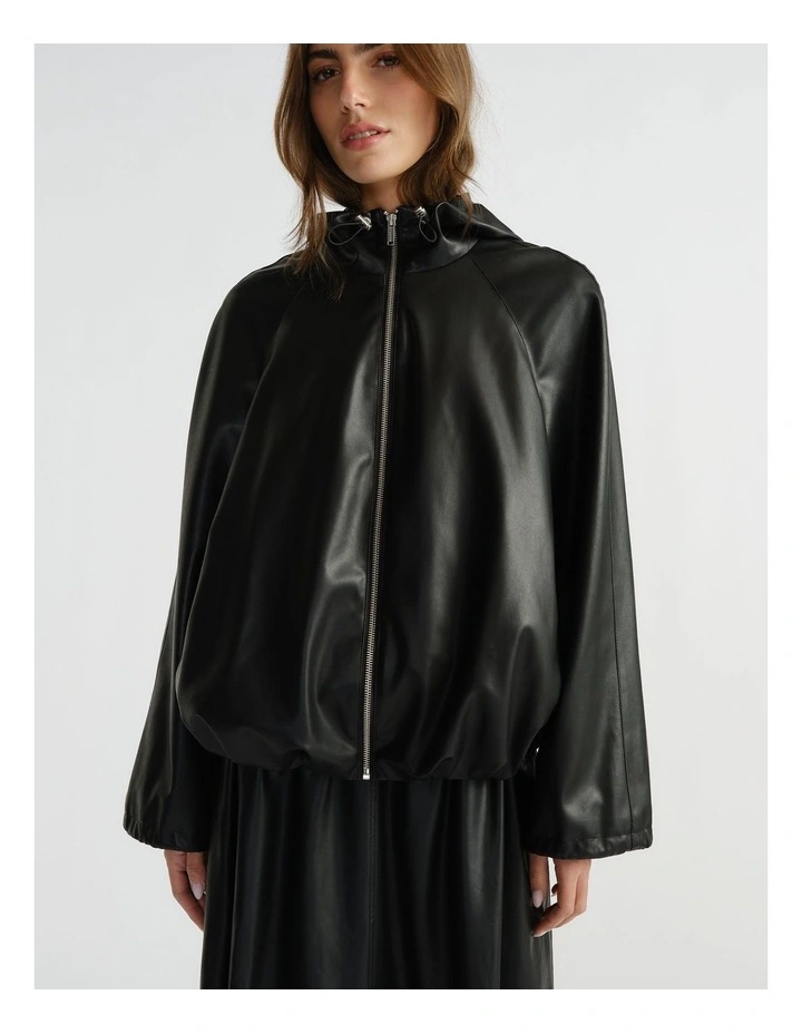 D-Luxe Faux Leather Bomber image 3