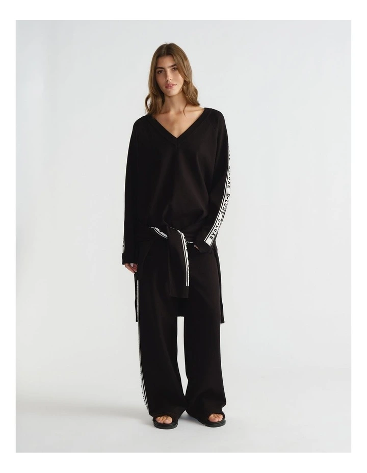 D-Luxe Logo Panel Knit Top image 1