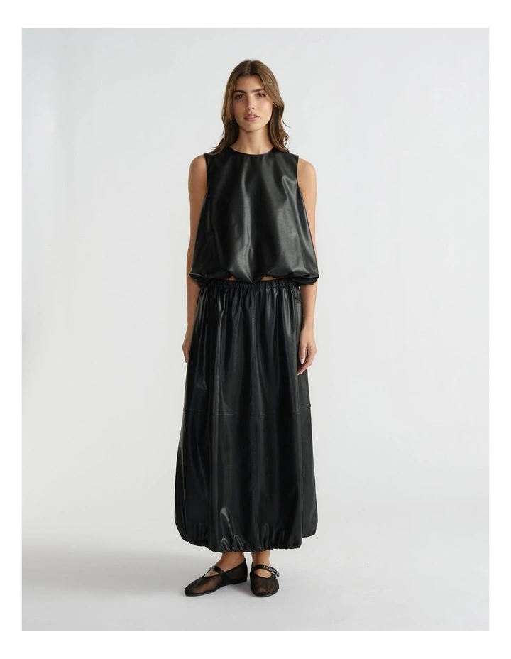 D-Luxe Faux Leather Top image 1