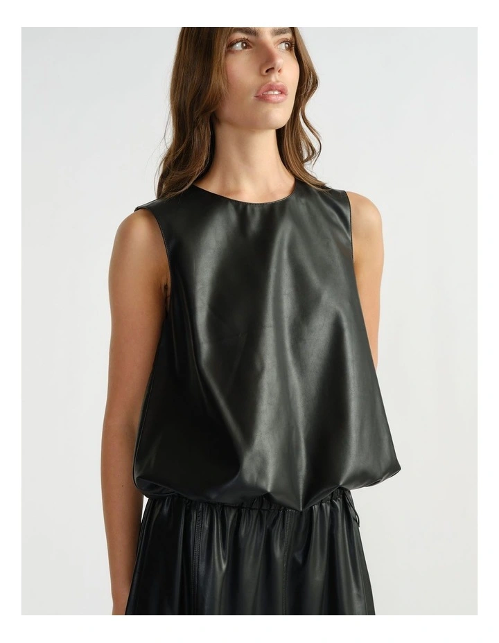 D-Luxe Faux Leather Top image 3
