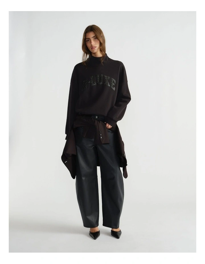 D-Luxe Sparkle Mock Neck Sweat image 1