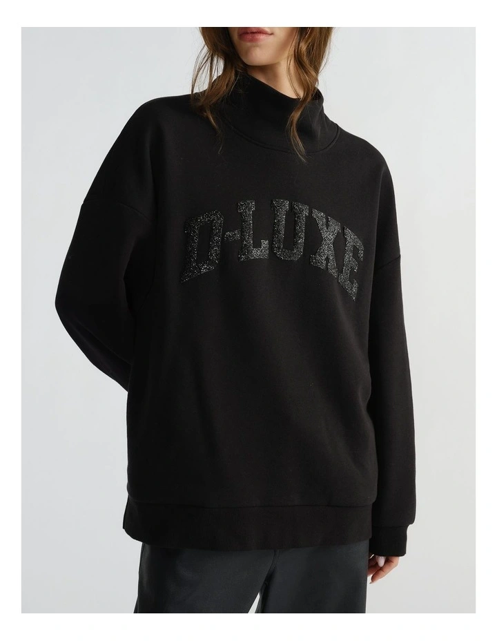 D-Luxe Sparkle Mock Neck Sweat image 3