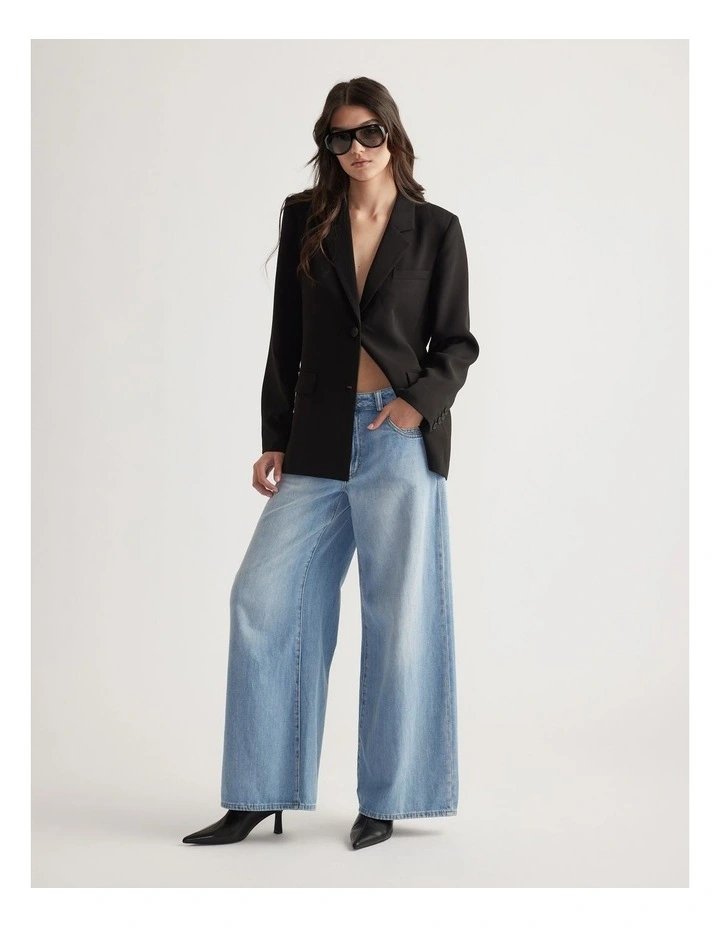 Winnie Super Wide Leg Jean in Blue image 1