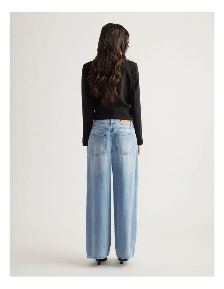 Winnie Super Wide Leg Jean in Blue image 2