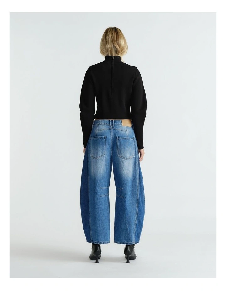 Kaia Contrast Barrel Jean image 2