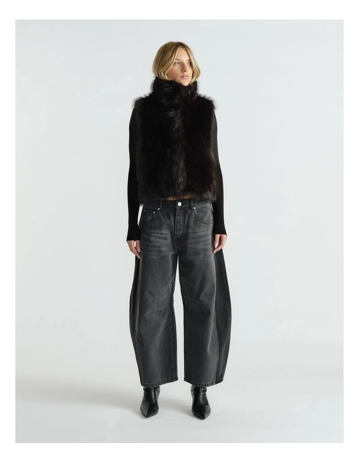 Kaia Contrast Barrel Jean image 1
