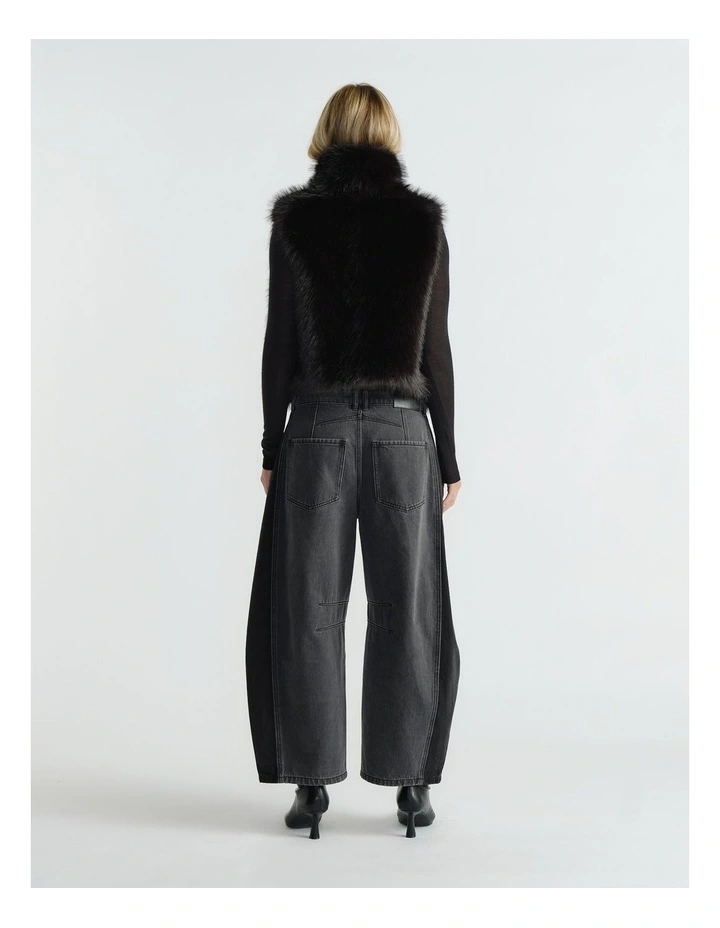 Kaia Contrast Barrel Jean image 2