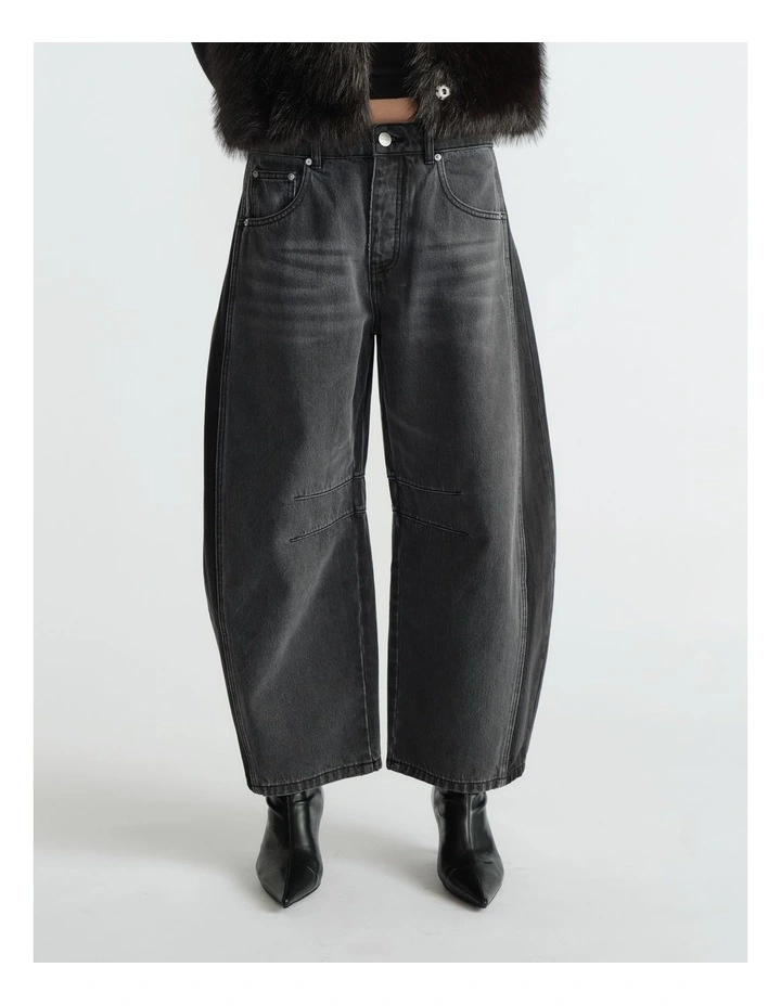 Kaia Contrast Barrel Jean image 3