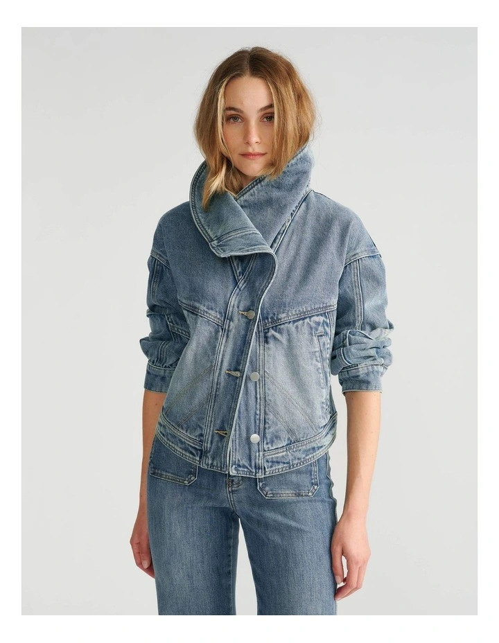 Jess Denim Fur Collar Jacket image 3