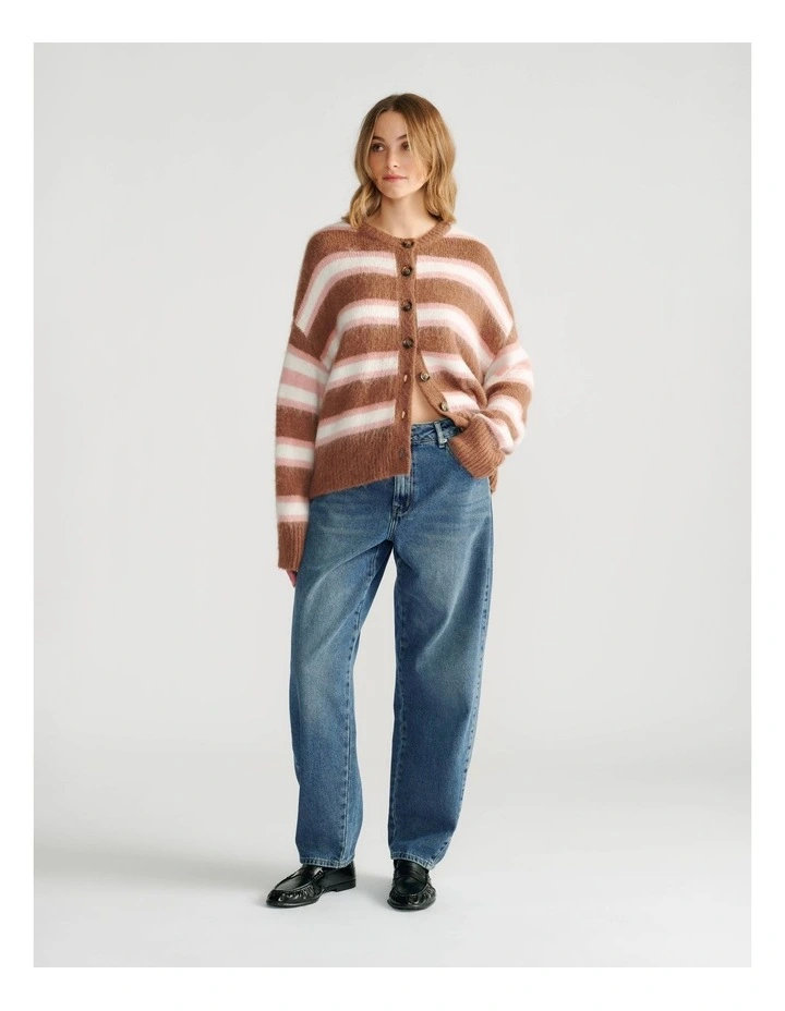 Becca Cardigan in Ginger Stripe image 1